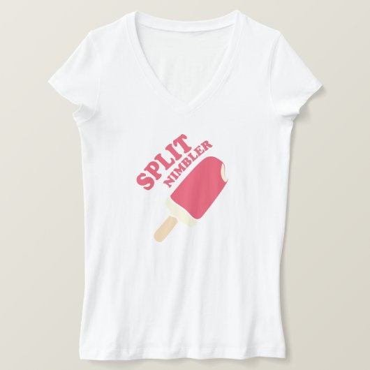 サマーアイスクリームイチゴ割り Tシャツ (デザイン正面)