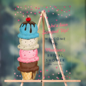 サマーアイスクリームウォーターモダンカラーブライダルシャワー アクリルサイン (ニュートラル)