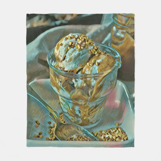 サマーアイスクリームコーン フリースブランケット (正面)