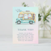 サマーアイスクリームトラック誕生日パーティーありがとう サンキューカード (スタンド正面)