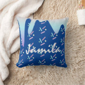 サマーアイスクリームドリッグラデーションドブルー クッション (ブランケット)