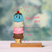 サマーアイスクリームバーブライダルシャワー アクリルサイン (ニュートラル)
