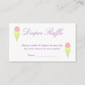 サマーアイスクリームベビーシャワーおむつラッフルカード エンクロージャーカード (正面)