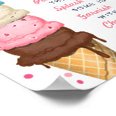 サマーアイスクリームミモザバーブライダルシャワー ポスター (角)