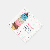 サマーアイスクリームモダンブライダルシャワーありがとう スタンダードカクテルナプキン (角)