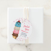 サマーアイスクリームモダンブライダルシャワーありがとう フェイバータグ (インサイチュ)