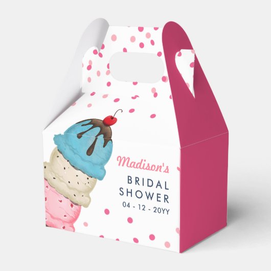 サマーアイスクリームモダンブライダルシャワーありがとう フェイバーボックス (裏面サイド)
