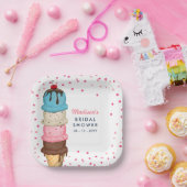 サマーアイスクリームモダンブライダルシャワー ペーパープレート (パーティー)