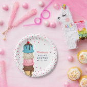 サマーアイスクリームモダンブライダルシャワー ペーパープレート (パーティー)