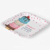 サマーアイスクリームモダンブライダルシャワー ペーパープレート (傾斜あり)