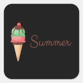 サマーアイスクリーム スクエアシール (正面)