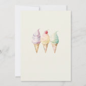 サマーアイスクリーム ３歳の誕生日パーティーへのご招待 招待状 (裏面)