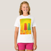 サマーアイスポップトリオカラフルポップシクル Tシャツ (正面フル)