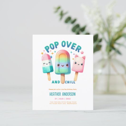 サマーアイスポップ・アートのポプシクルアイスクリーム誕生日キッズ (スタンド正面)