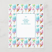 サマーアイスポップ・アートのポプシクルアイスクリーム誕生日キッズ (裏面)