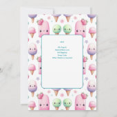 サマーアイスポップ・アートのポプシクルアイスクリーム誕生日キッズ 招待状 (裏面)