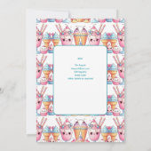 サマーアイスポップ・アートのポプシクルアイスクリーム誕生日キッズ 招待状 (裏面)