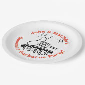 サマーアウトドアガーデンパーティー ペーパープレート (アングル)