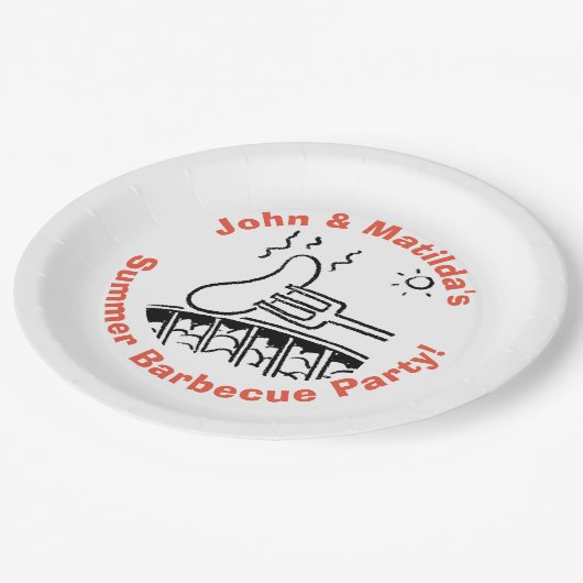 サマーアウトドアガーデンパーティー ペーパープレート (アングル)