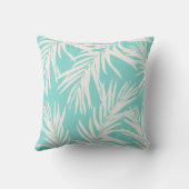 サマーアクアブルートロピカル葉ビーチホームデコール クッション (裏面)