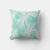 サマーアクアブルートロピカル葉ビーチホームデコール クッション (正面)