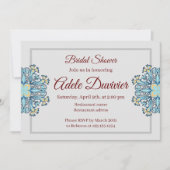サマーアクアマリン | ブライダルシャワーへの招待 招待状 (正面)