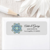 サマーアクアマリン |差出人住所ラベル ラベル (インサイチュ)