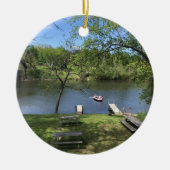 「サマーアットザレイク」セラミックオーナメント セラミックオーナメント (正面)