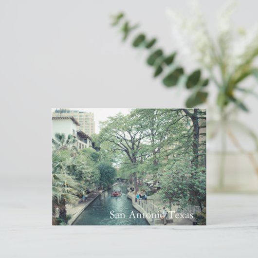 サマーアットリバーウォーク、サンアントニオテキサス州葉書 ポストカード (スタンド正面)