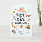 サマーアドベンチャー引用文 カラフル カード (正面)