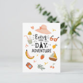 サマーアドベンチャー引用文 カラフル ポストカード (スタンド正面)