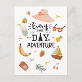 サマーアドベンチャー引用文 カラフル ポストカード (正面)