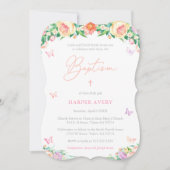 サマーアフタヌーンガール洗礼式パーティー 招待状 (正面)