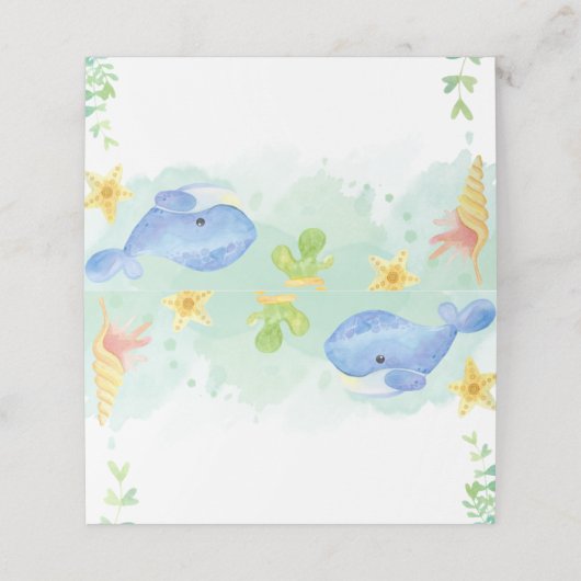 サマーアンダーザシーベビーシャワー座席表 プレイスカード (外部開封)