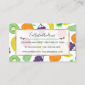 サマーアートクカラフル・アクリル果実模様 名刺 (裏面)