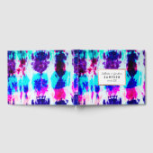 サマーアートピンクブルーカラフル絞り染めパターン ゲストブック (全面)