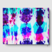 サマーアートピンクブルーカラフル絞り染めパターン ゲストブック (裏面)