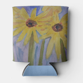 サマーイエローサンフラワーズクーラーボックス 缶クーラー