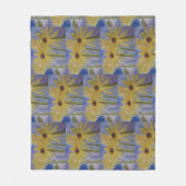 サマーイエローサンフラワー フリースブランケット (正面)