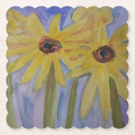 サマーイエローサンフラワー ペーパーコースター