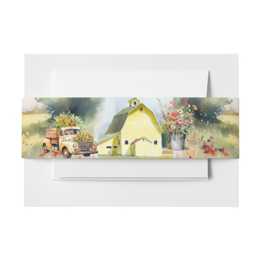 サマーイエローバーン招待用ベリーバンド 招待状ベリーバンド (正面例)