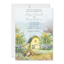 サマーイエローバーン結婚式招待状