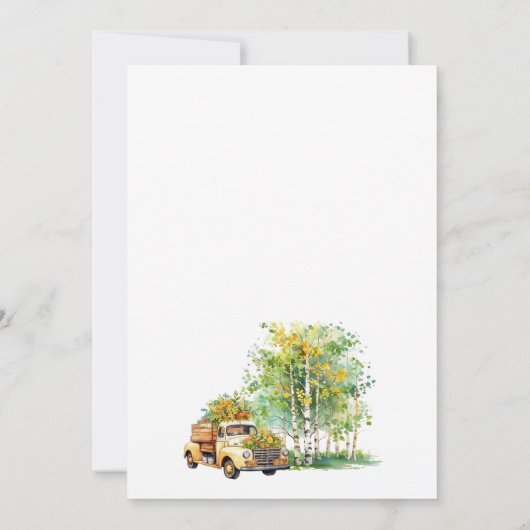 サマーイエローバーン結婚式招待状 招待状 (裏面)