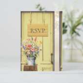 サマーイエローバーン 返信カード 封入紙 招待状 (スタンド正面)