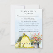 サマーイエローバーン RSVP 封入カード 招待状 (裏面)