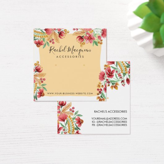 サマーイエローピンクレッドフローライヤリングディスプレイ (デスク)