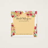 サマーイエローピンクレッドフローライヤリングディスプレイ (正面)