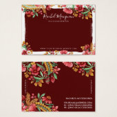 サマーイエローピンクレッドフローラブレスレットディスプレイ (正面&裏面)