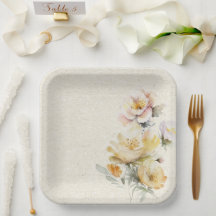 サマーイエローフローラ紙プレート