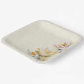 サマーイエローフローラ紙プレート ペーパープレート (傾斜あり)